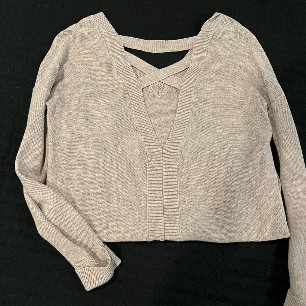 If It Were Me • Crisscrossed back Sweater